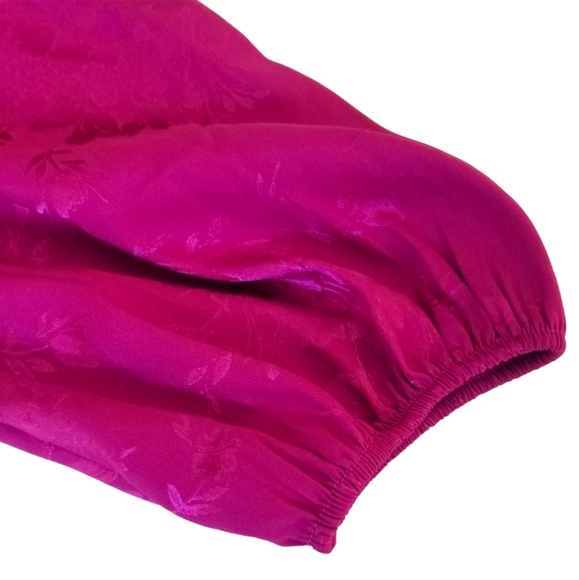 Forever 21 Plus Long Sleeve Peplum Hem Floral Print Blouse Women's Size 0X 12 - Picture 6 of 12